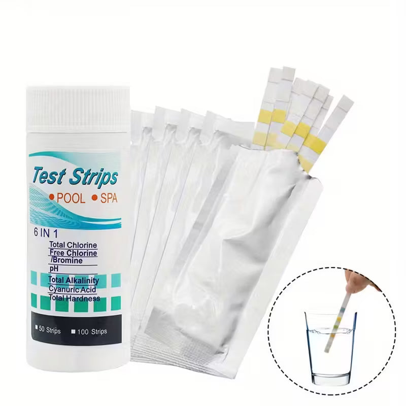 Hot Tub & Spa Water Test Strips – 50 Count, pH & Sanitizer Test Kit
